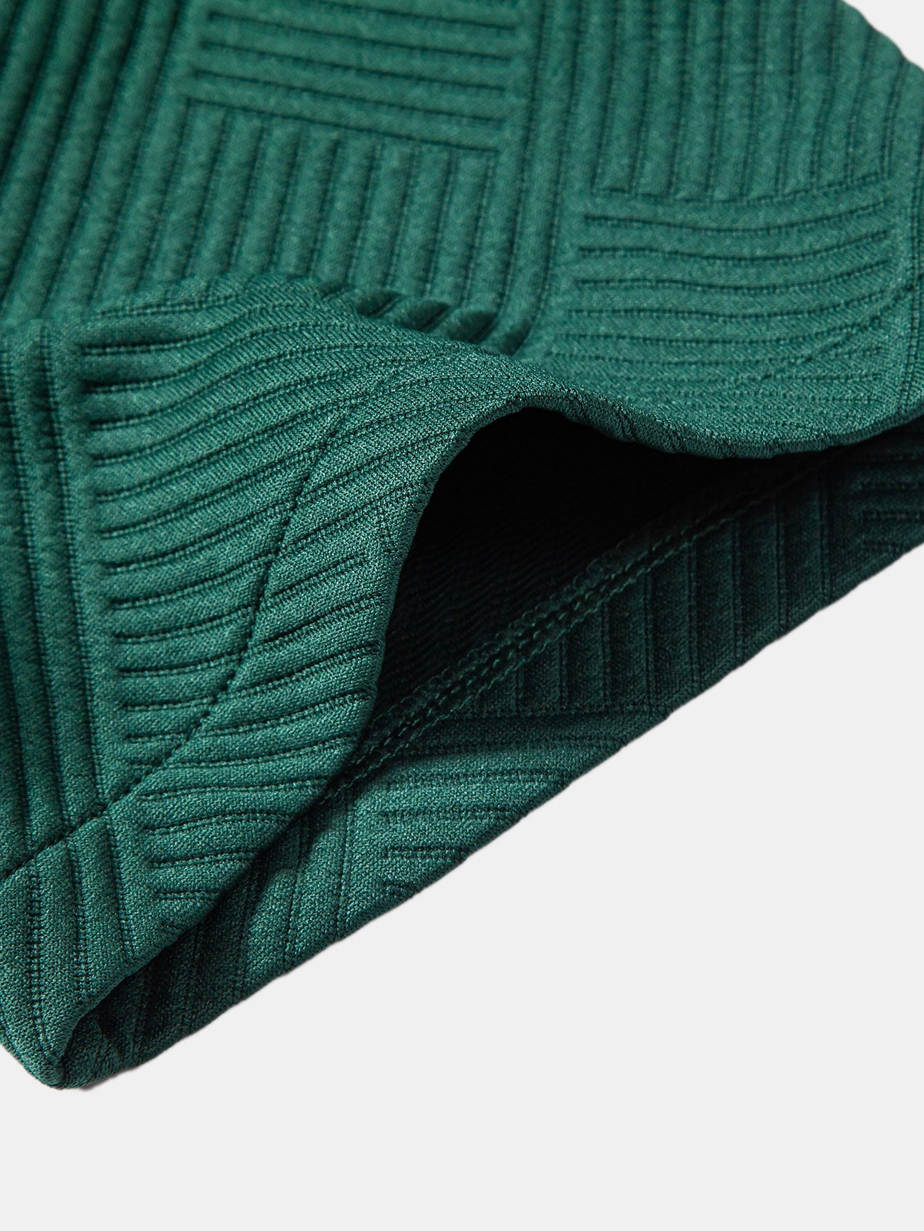 Striped Jacquard Button-Up Shirt and Shorts Set