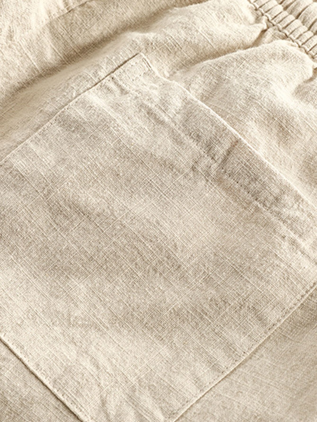 Cropped Pants in Linen-Cotton Blend