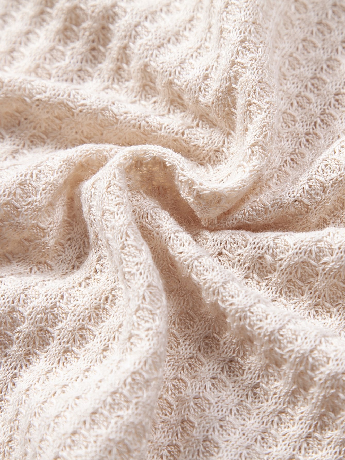 Short Sleeve Waffle Knit Cuban Shirt