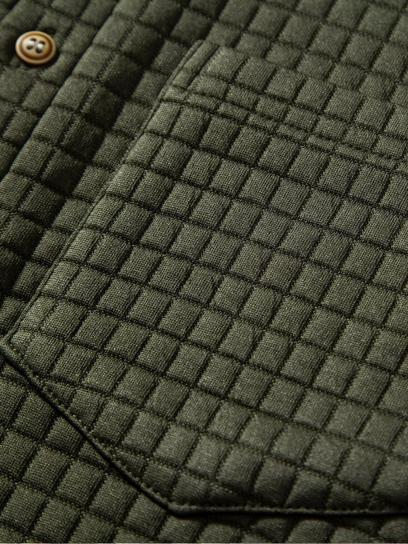 Polo Shirt with Waffle Texture and Pockets