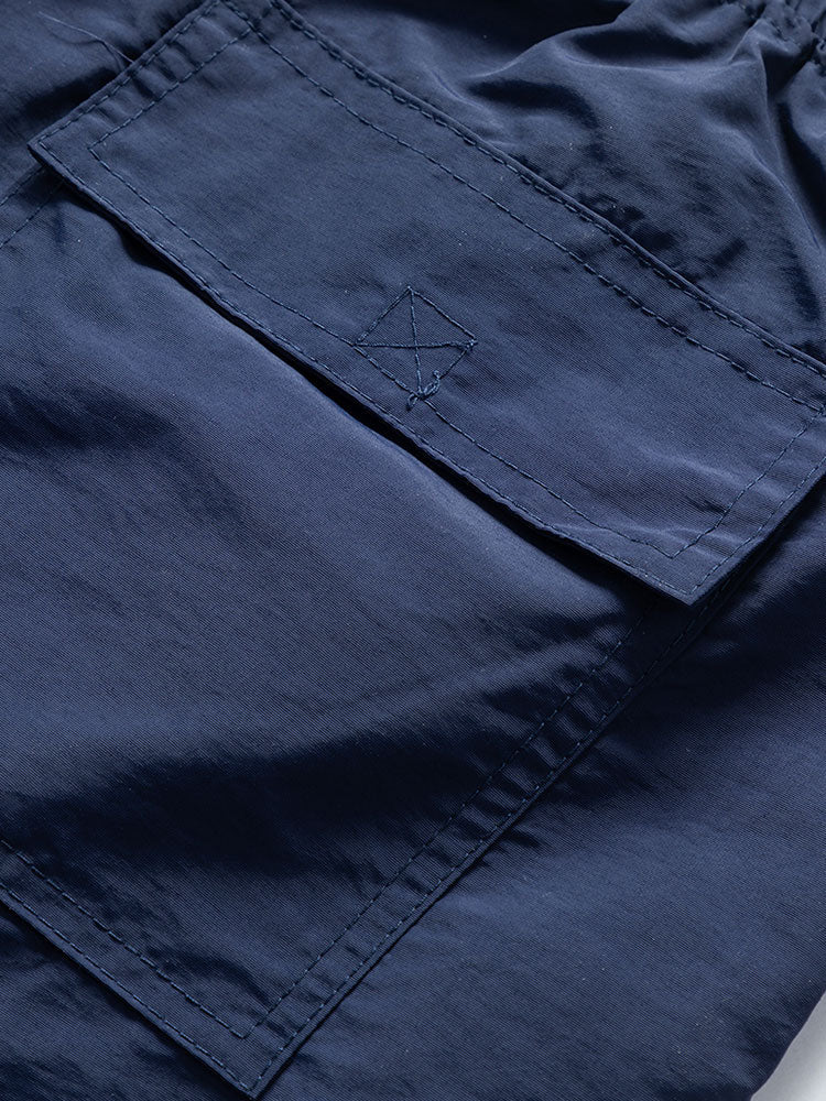 Island-Inspired Sailing Print Button-Up Shirt & Swim Shorts Set