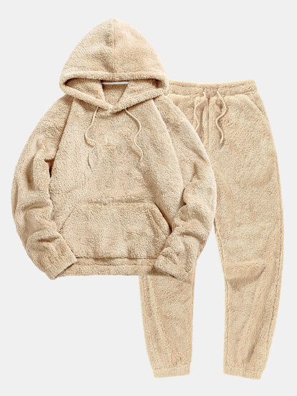 Essential Teddy Hoodie and Jogger Pants Set