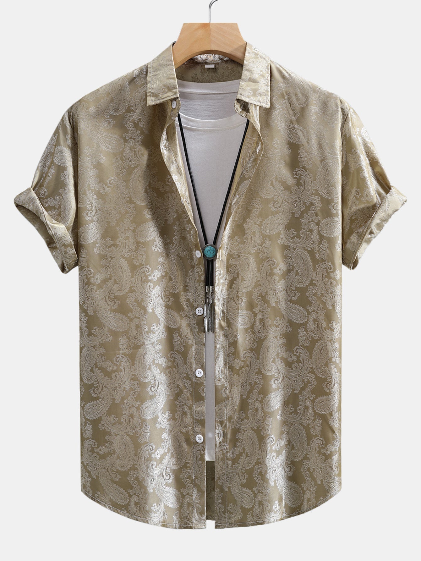 Paisley Pattern Satin Blouse