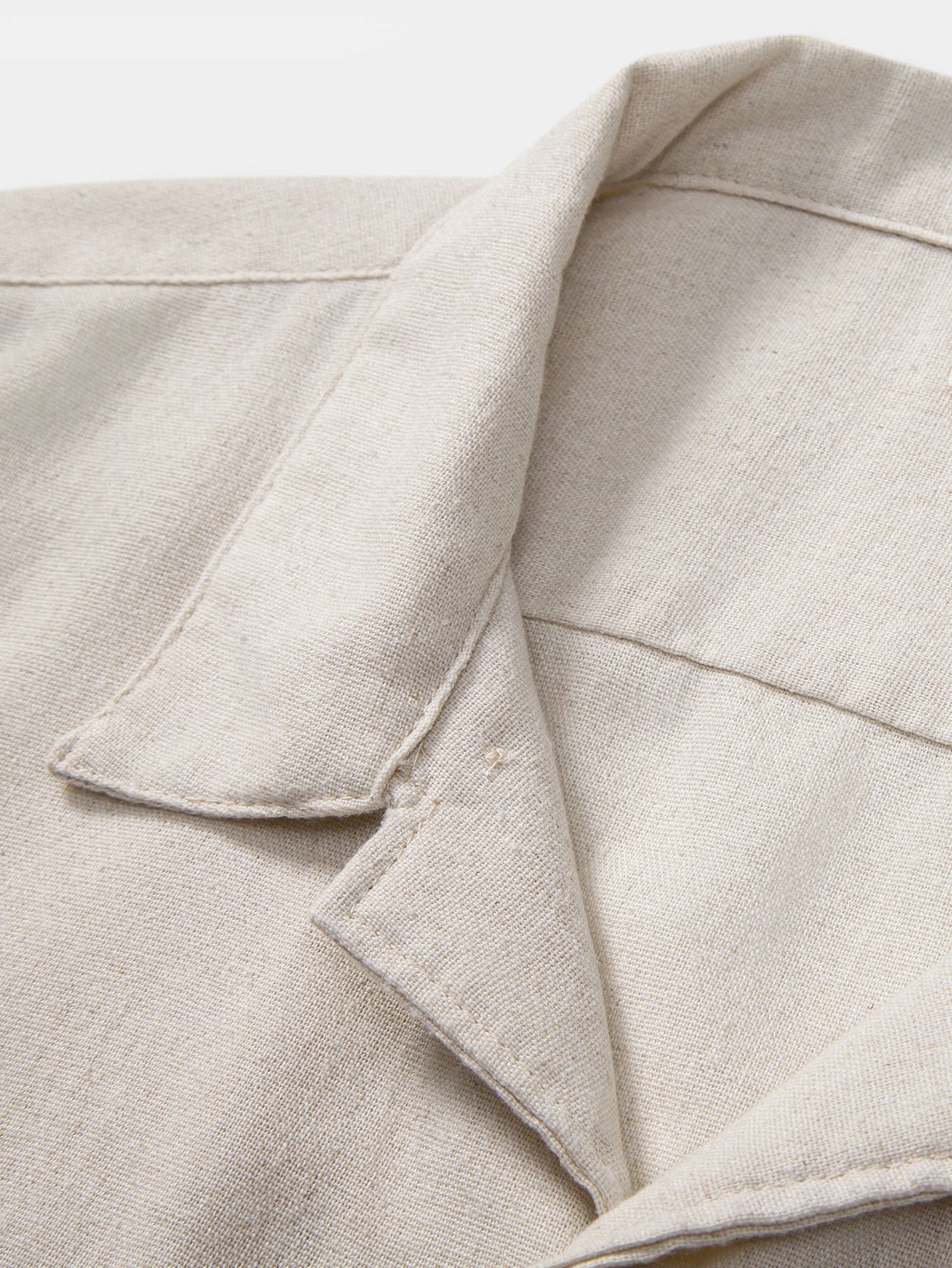 Pocketed Linen Cuban Shirt
