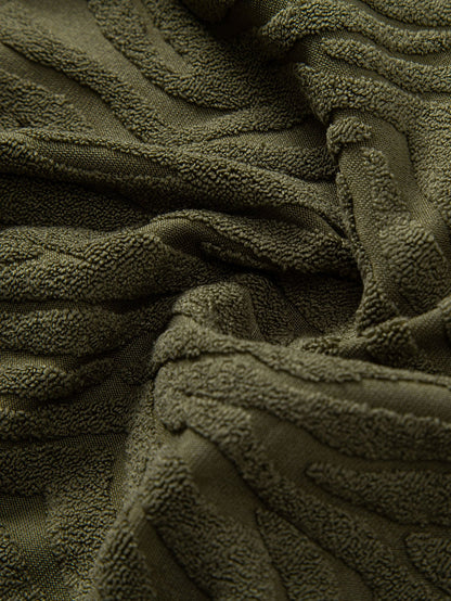 Cuban Shirt and Shorts Set with Animal Texture Terry