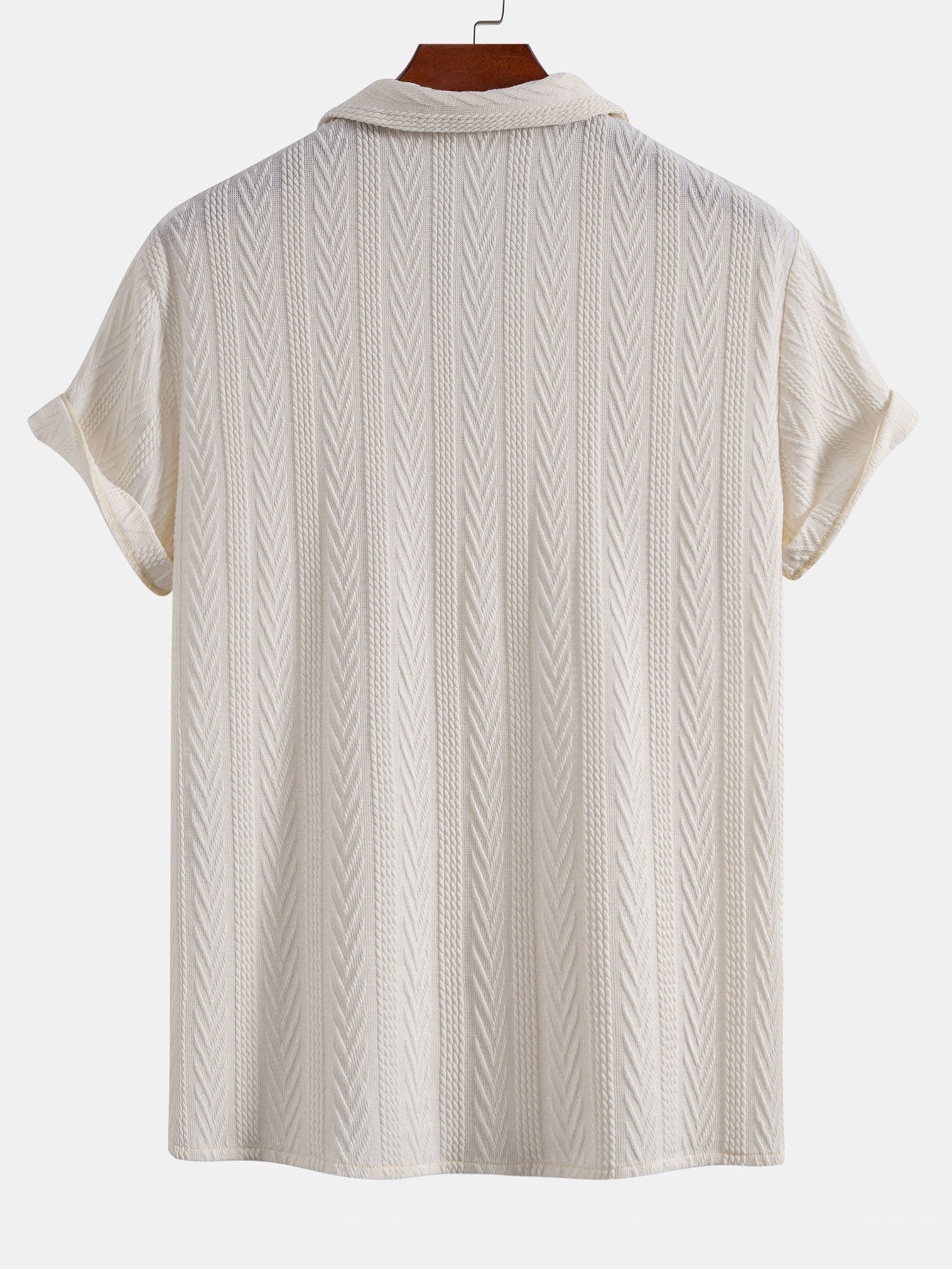 Textured Jacquard Cuban-Style Shirt