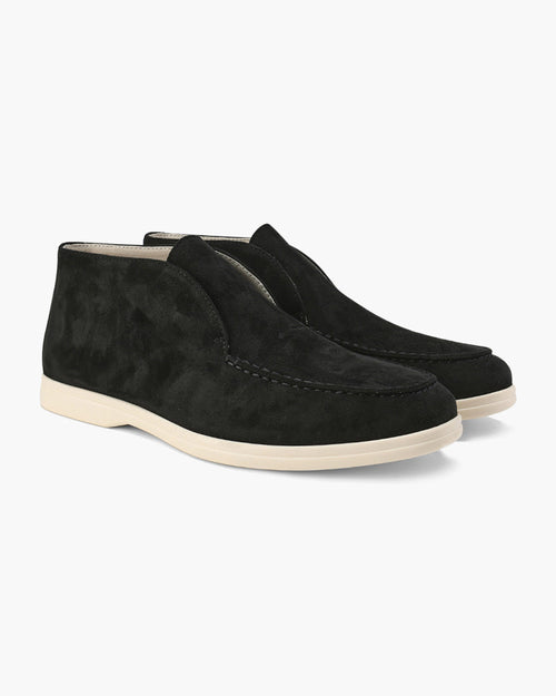 Suede High-Top Loafers