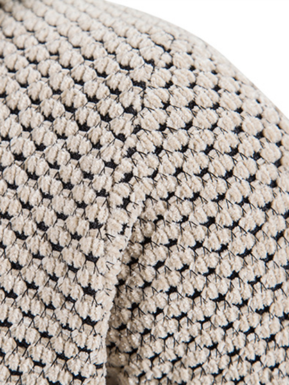 Textured Hooded Sweater with Extended Length