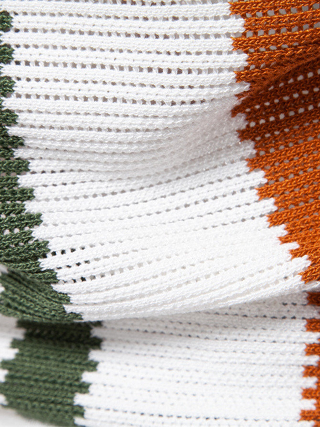 Striped V-Neck Knit Polo Shirt