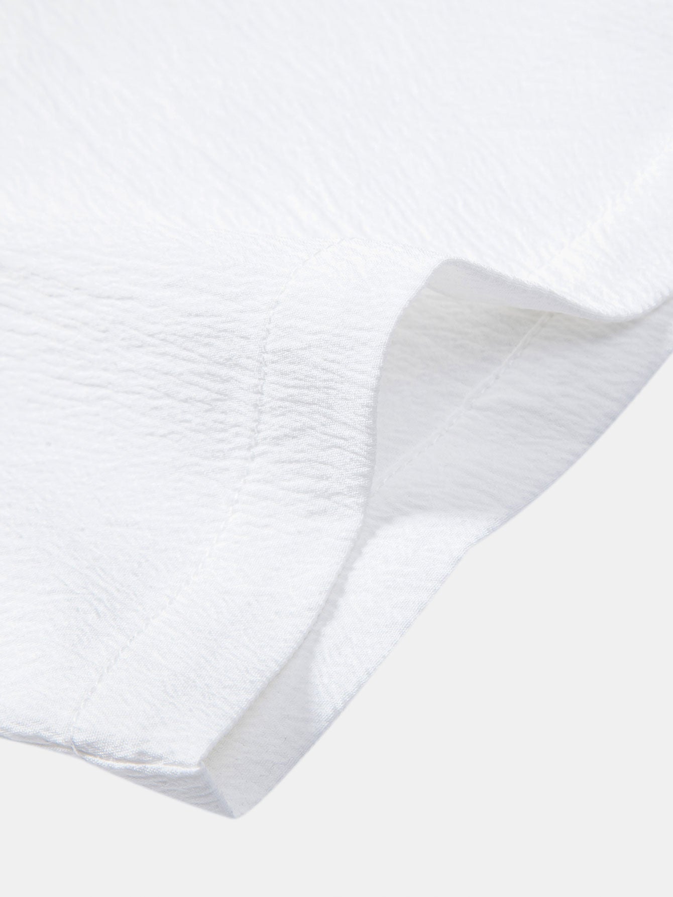 Textured Cuban Shirt with Contrasting Details & Straight Leg Trousers