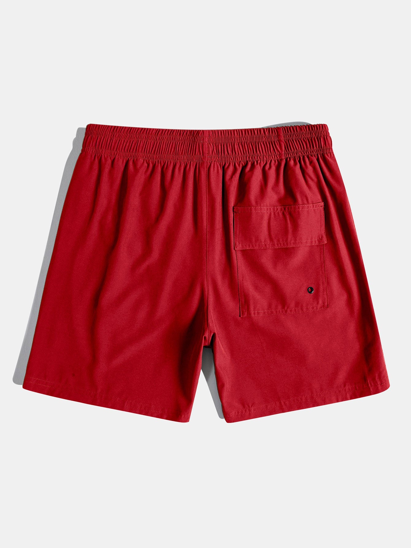 Red Rose Print Cotton Button-Up Shirt with Linen Feel & Matching Swim Shorts