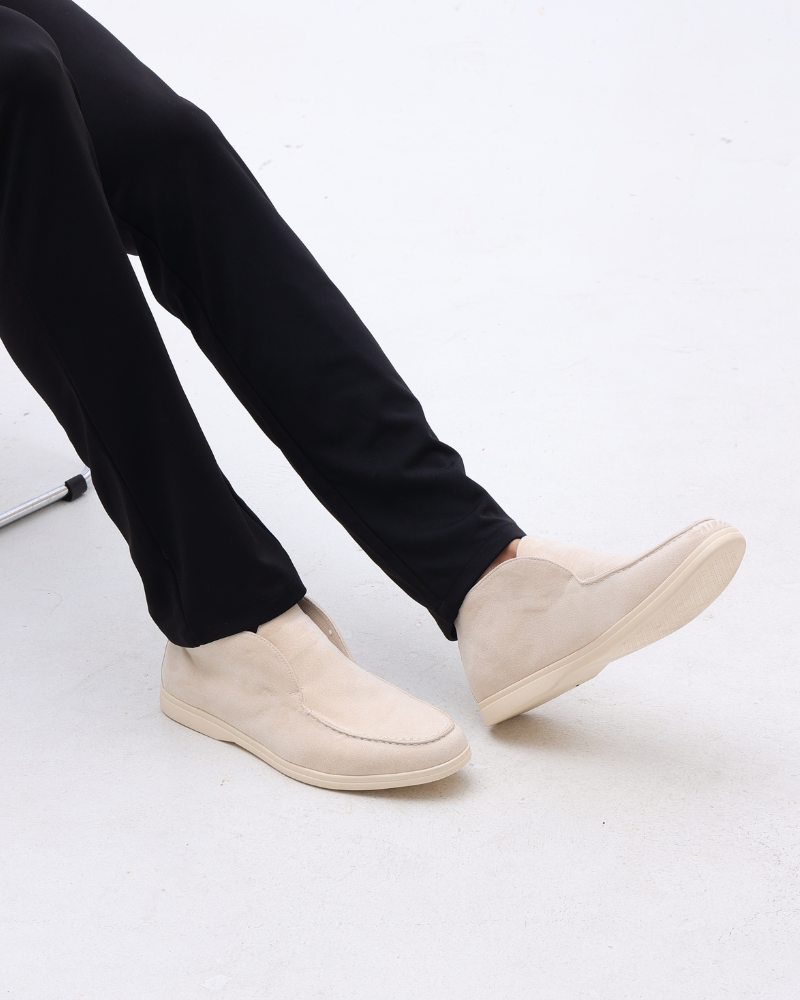 Suede High-Top Loafers