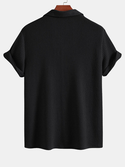 Cuban Shirt with Waffle Texture