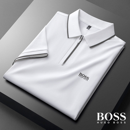 Воsѕ - Polo Shirt in Cotton Silk Blend