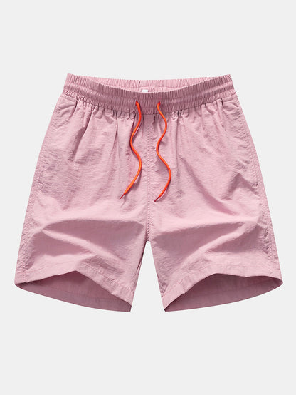 Men's Mid-Length Drawstring Swim Trunks