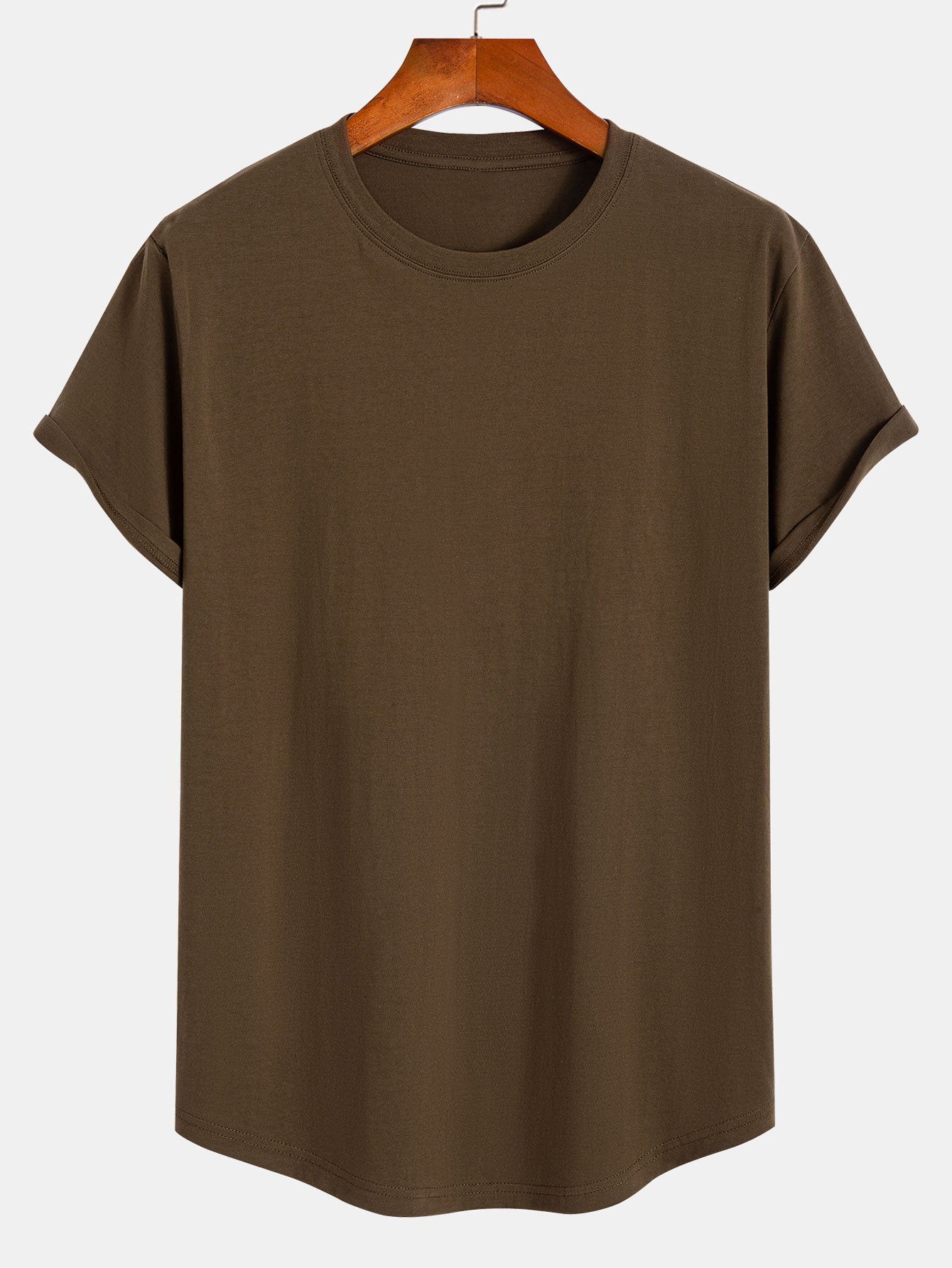 Essential Cotton Curved Hem T-Shirt