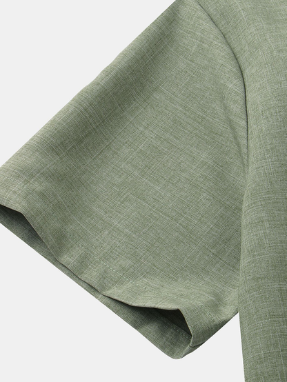 Men's Stand Collar Shirt with Pocket