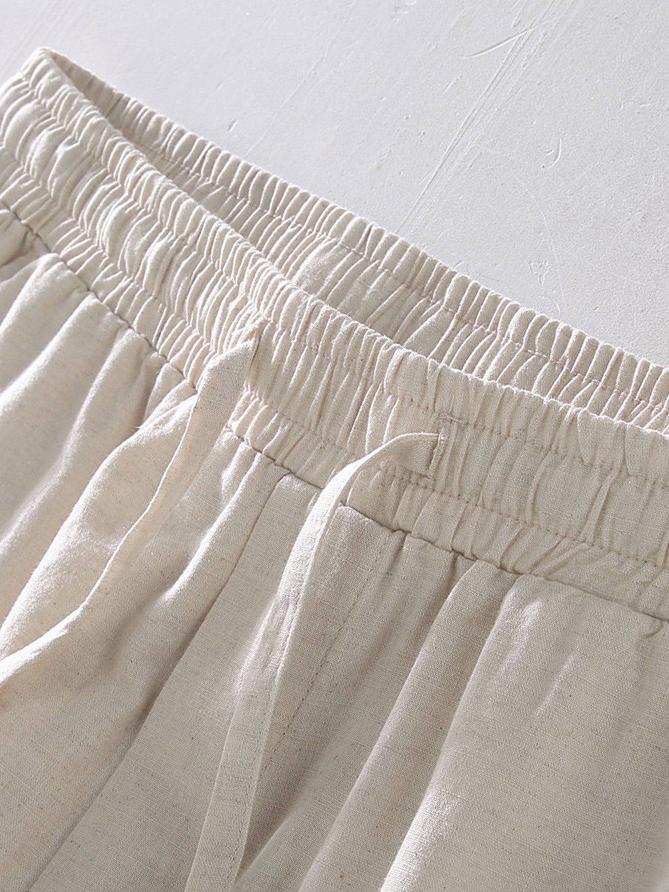 Drawstring Linen Shorts