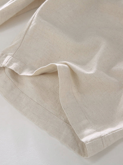 Drawstring Linen Shorts