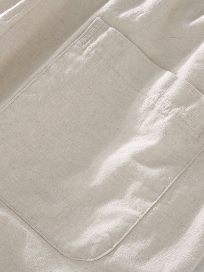 Drawstring Linen Shorts