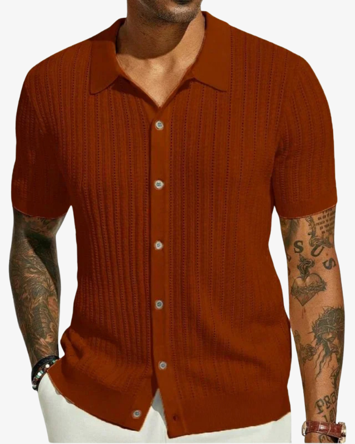 Elegant Knit Polo Shirt