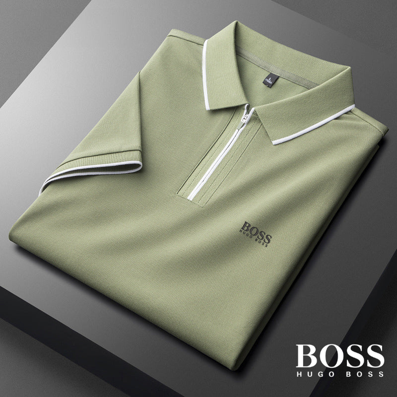Воsѕ - Polo Shirt in Cotton Silk Blend
