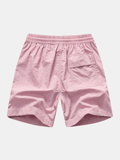Men's Mid-Length Drawstring Swim Trunks