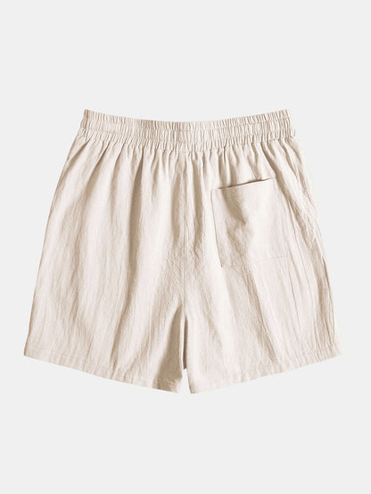 Tropical Print Shirt with Textured Cotton 5-Inch Shorts