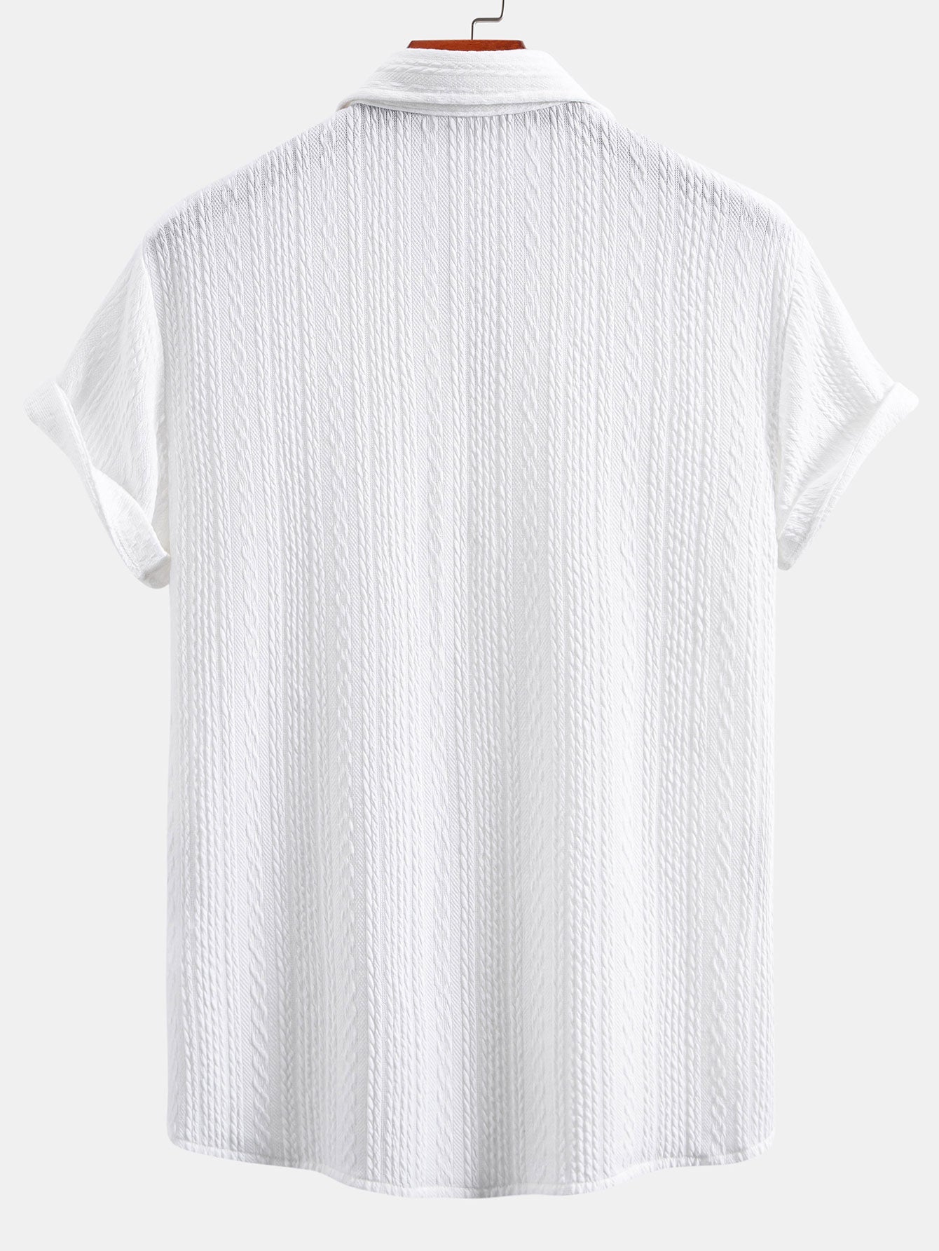 Textured Jacquard Muscle Fit Shirt