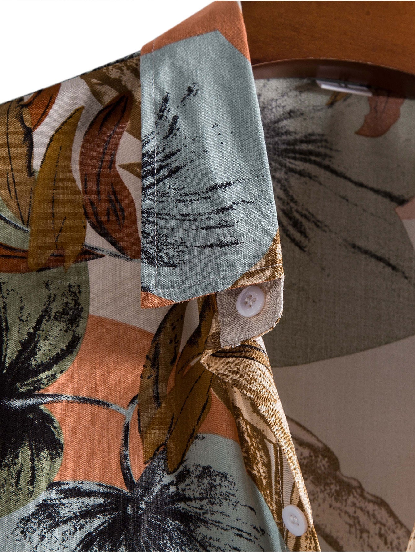 Tropical Print Shirt with Textured Cotton 5-Inch Shorts