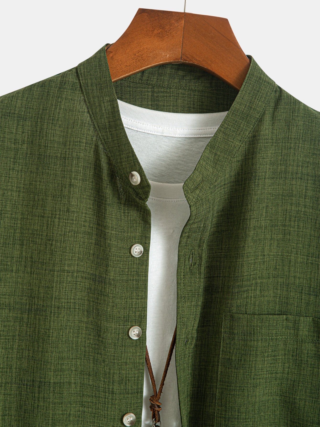 Long Sleeve Shirt with Stand-Up Collar