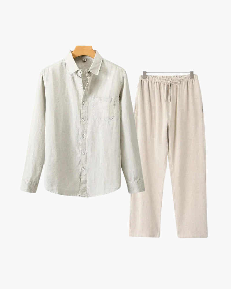 Long Sleeve Linen Set