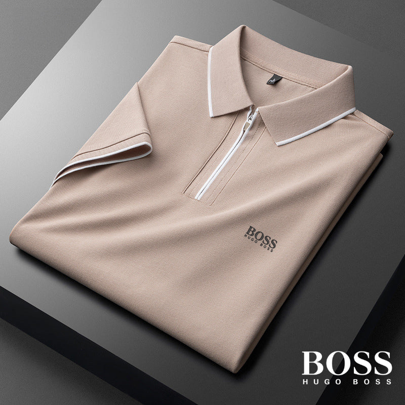 Воsѕ - Polo Shirt in Cotton Silk Blend