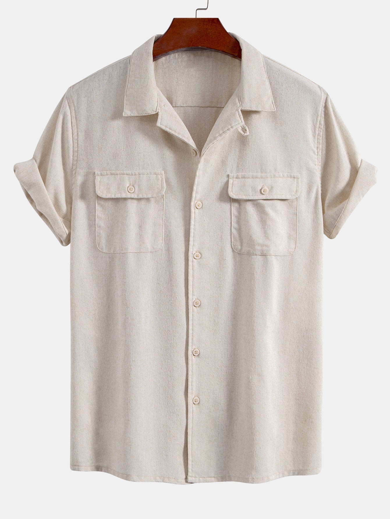 Pocketed Linen Cuban Shirt