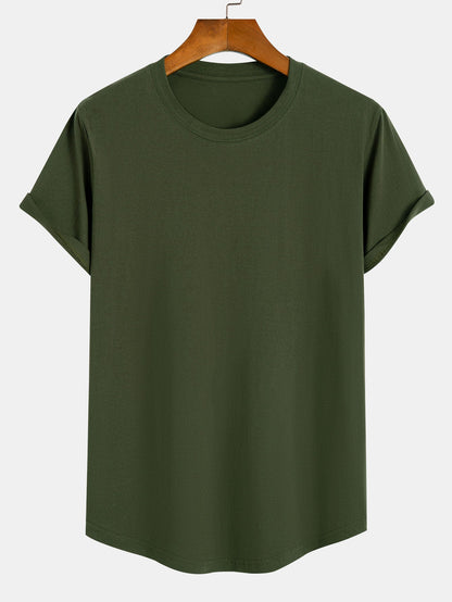 Essential Cotton Curved Hem T-Shirt