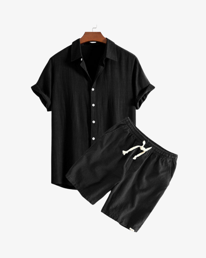Luxury Linen Shirt and Shorts Ensemble
