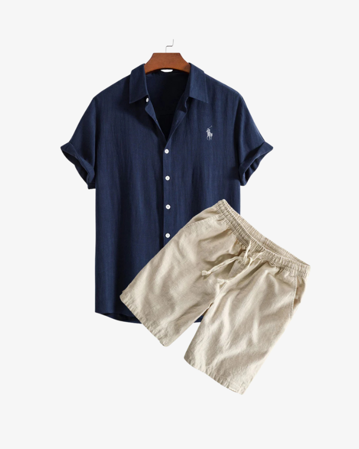 Luxury Linen Shirt and Shorts Ensemble