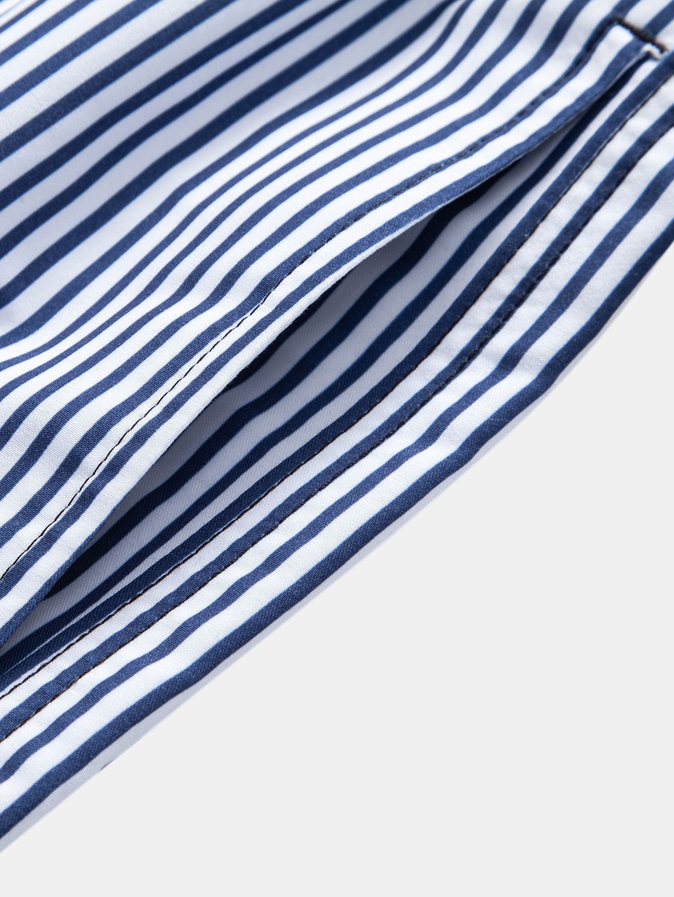 Palm Tree Pattern Button-Up Shirt with Striped Swim Shorts