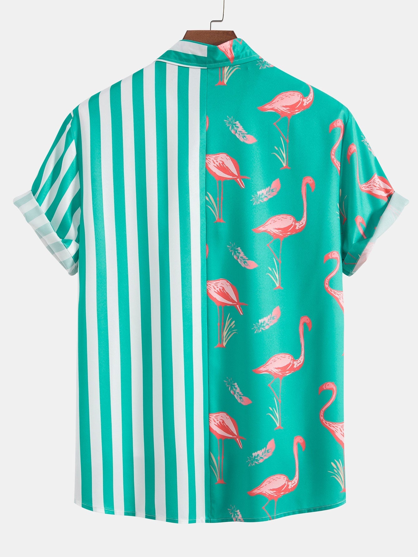 Striped Flamingo Panel Shirt