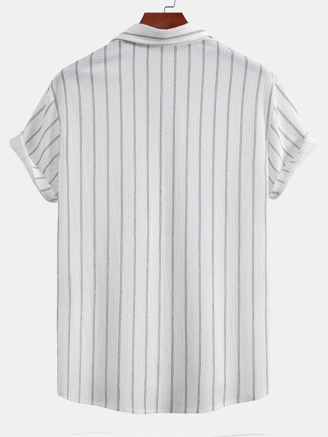 Textured Stripe Button-Up Shirt