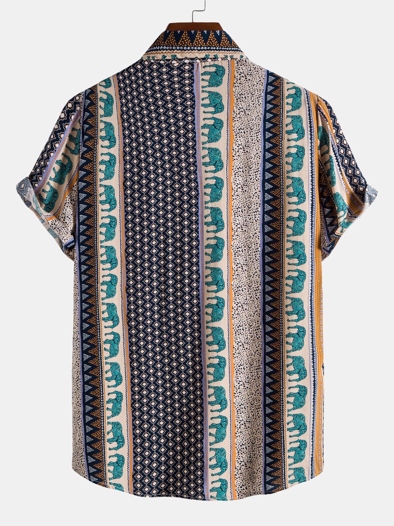 Geometric Elephant Print Shirt