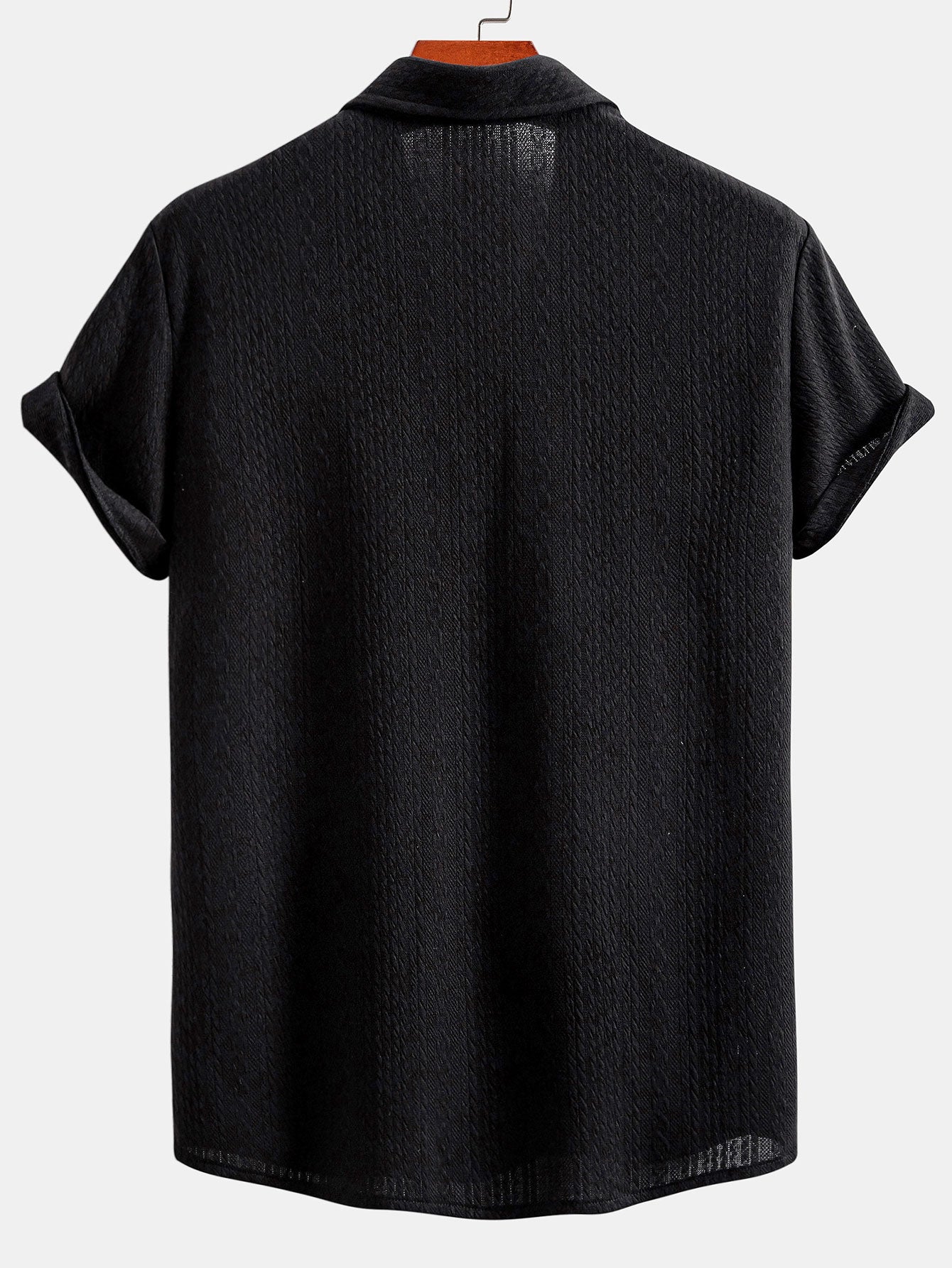 Textured Jacquard Muscle Fit Shirt