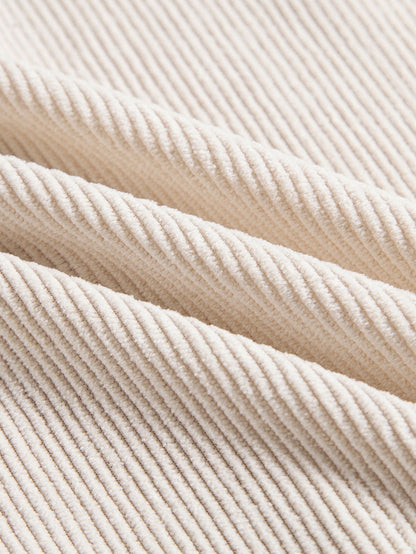 Corduroy Short Sleeve Button-Up Shirt