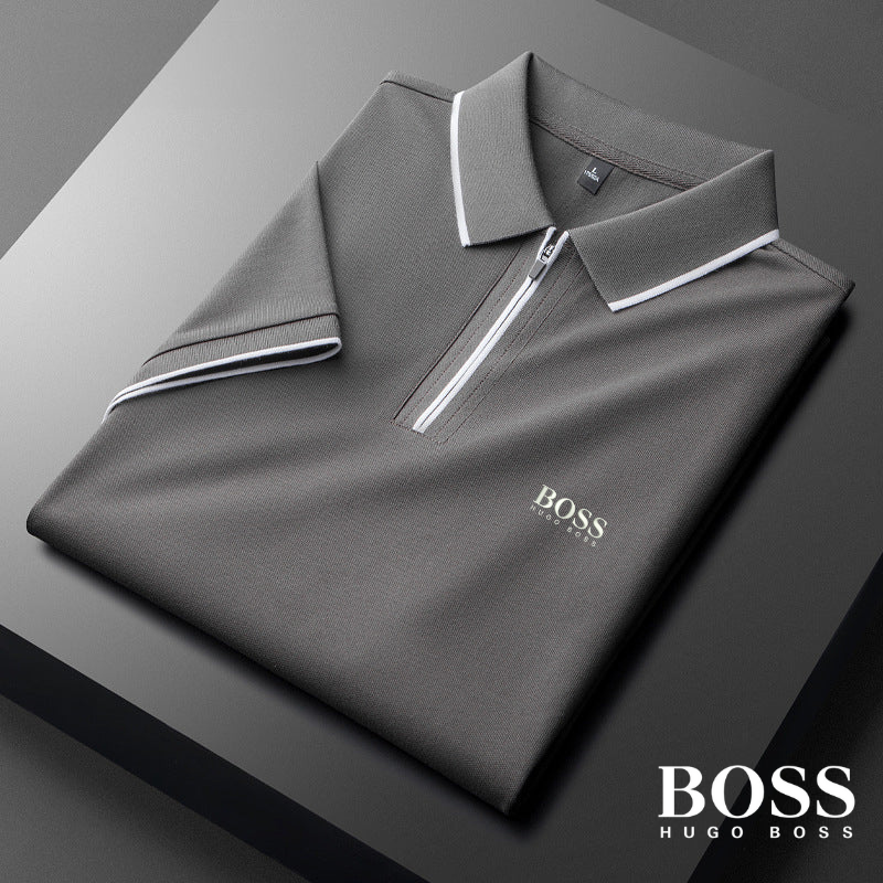 Воsѕ - Polo Shirt in Cotton Silk Blend