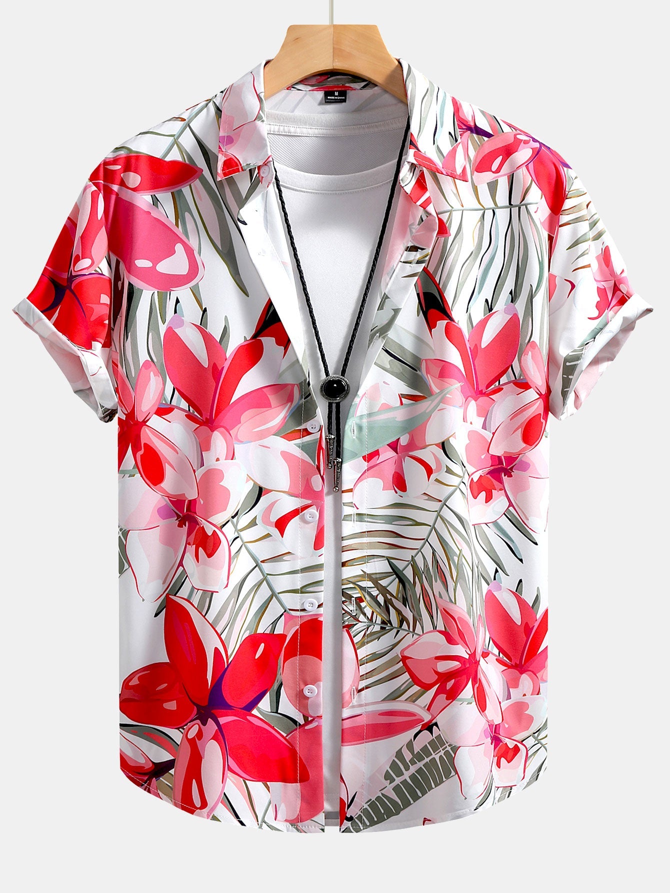 Floral Print Button-Up Shirt & Swim Shorts Set