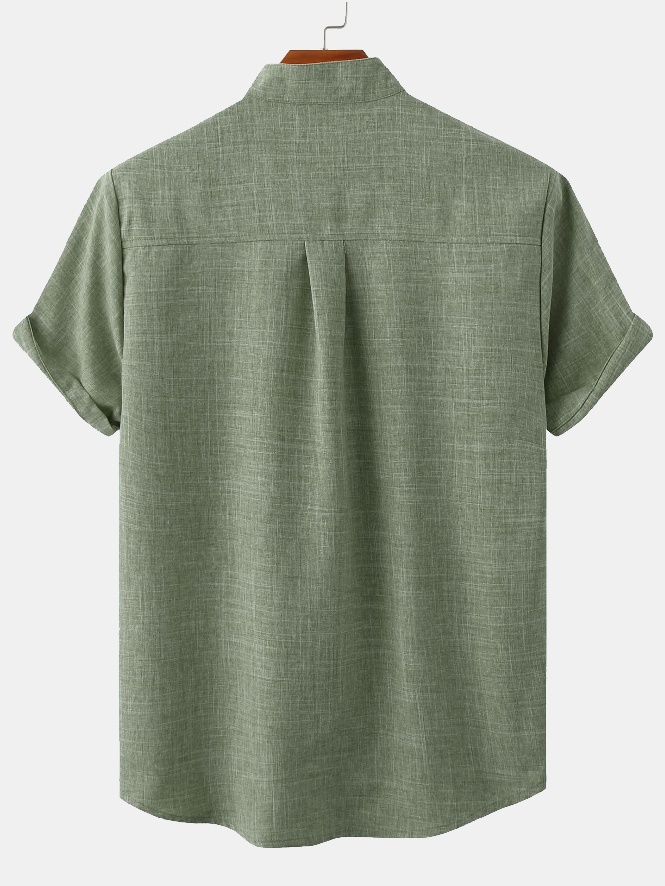 Men's Stand Collar Shirt with Pocket