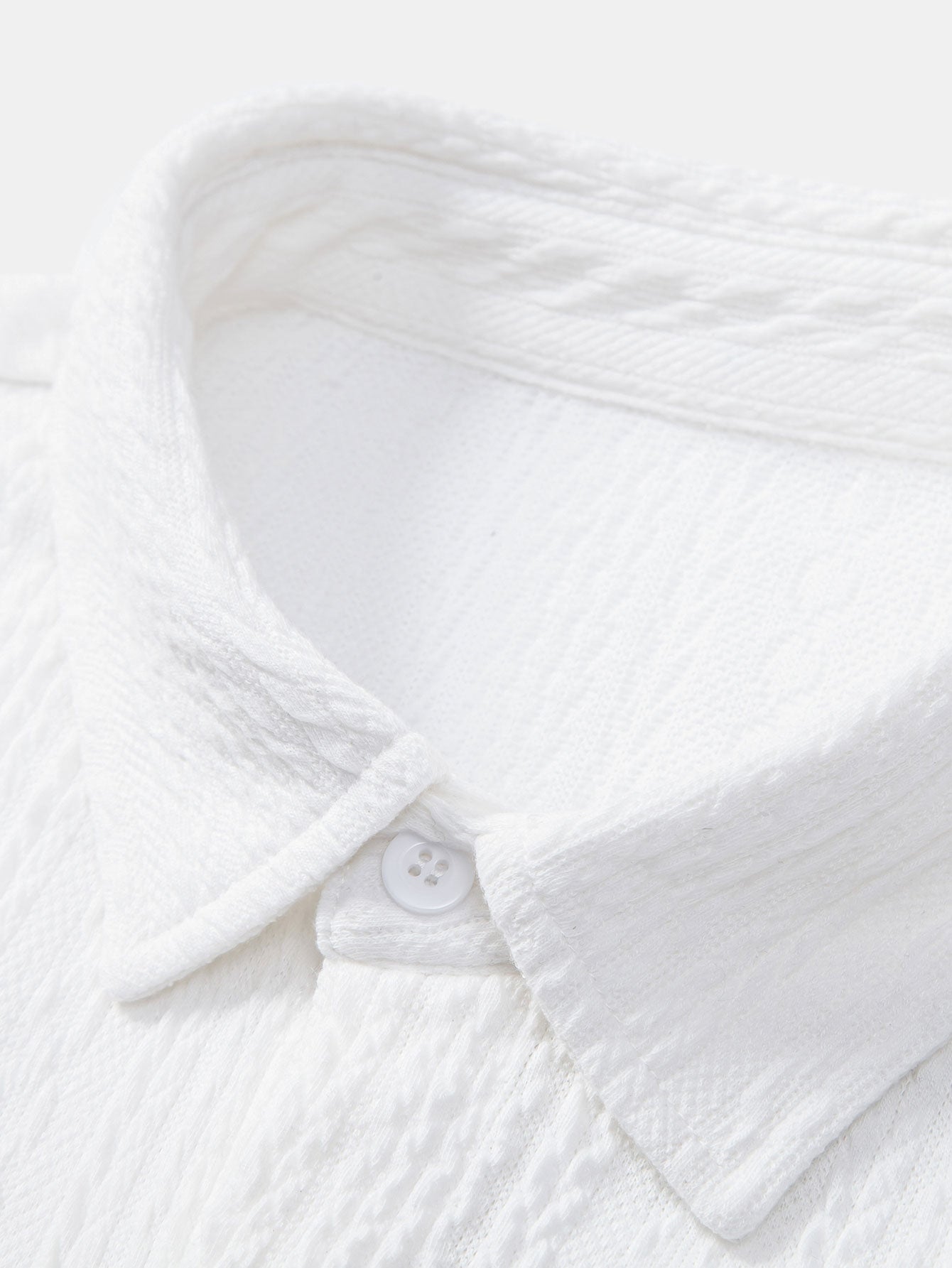 Textured Jacquard Muscle Fit Shirt