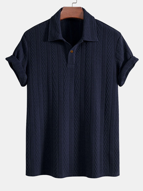 Jacquard Short Sleeve Polo Shirt