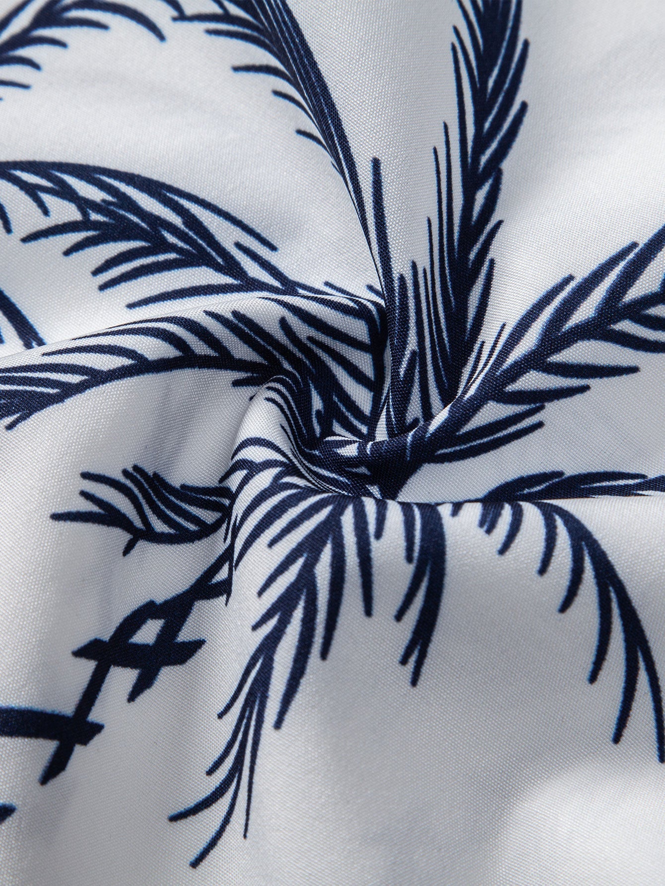 Island-Inspired Sailing Print Button-Up Shirt & Swim Shorts Set