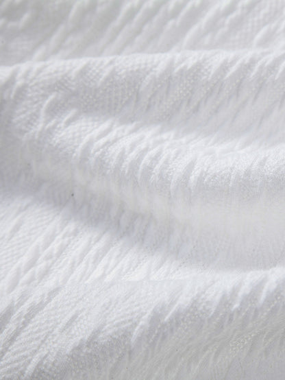 Textured Jacquard Muscle Fit Shirt